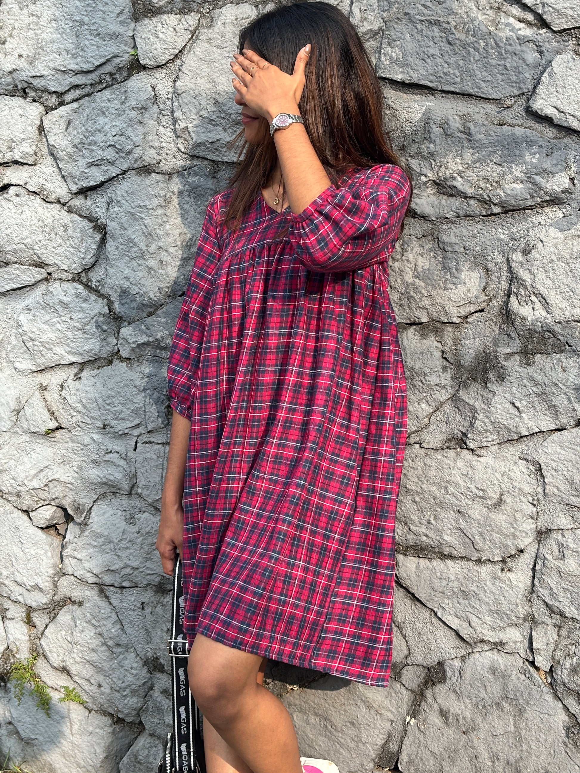 Sugar Plum Dress with  Bishop Sleeve