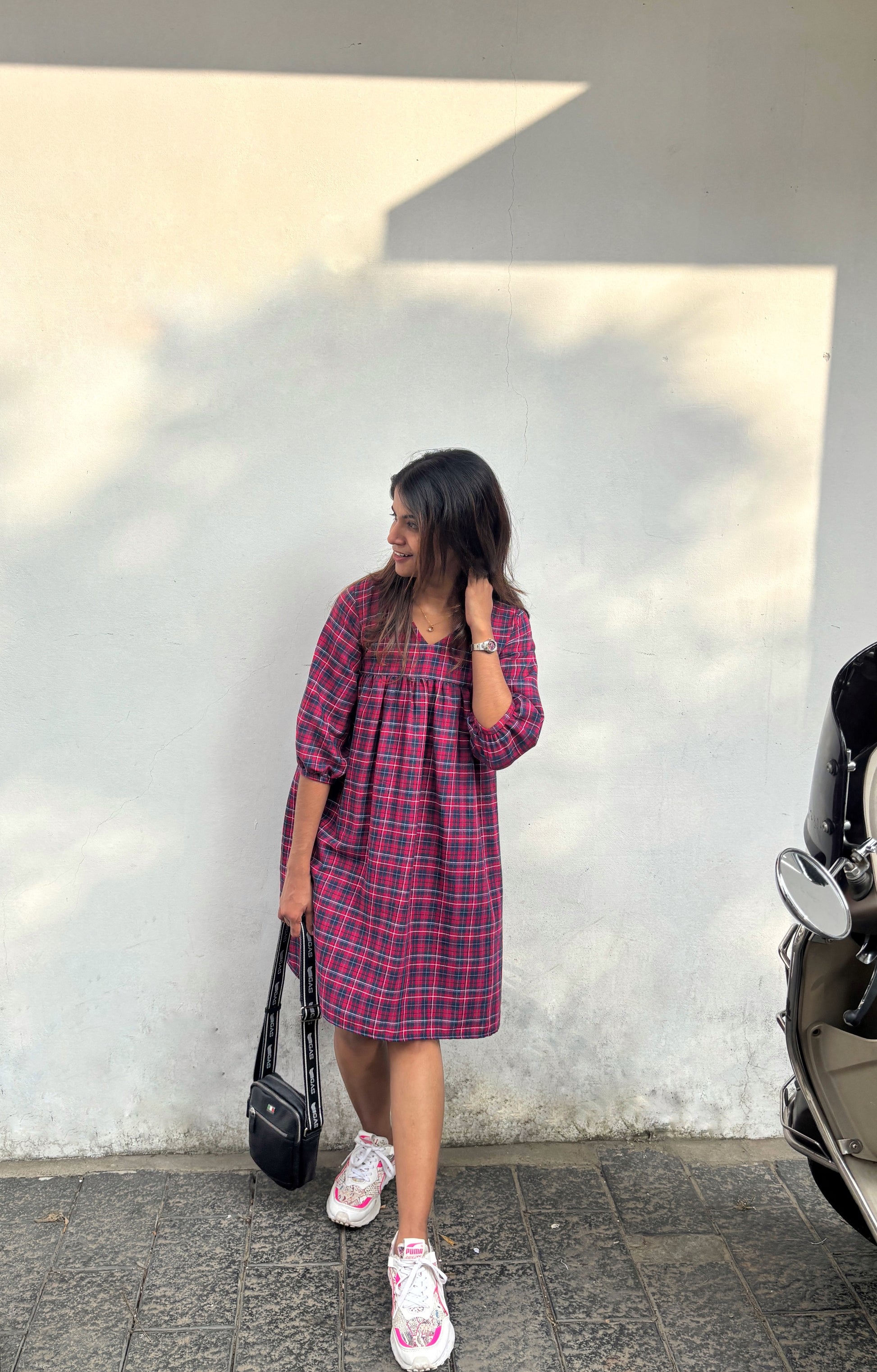 Sugar Plum Dress with  Bishop Sleeve