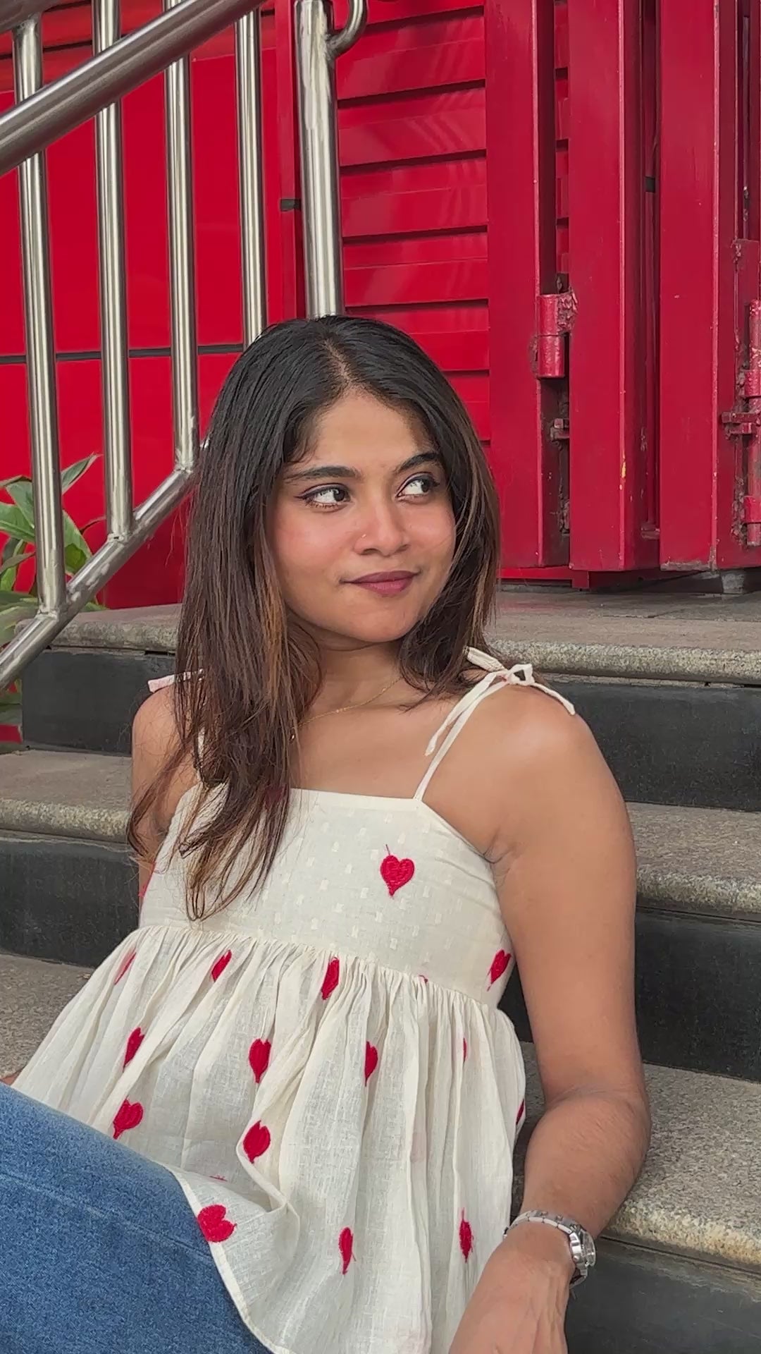 Candy Heart- Spaghetti Tie Strap Top